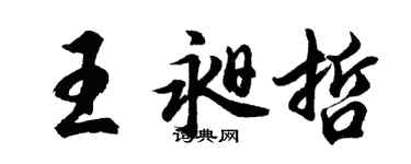 胡问遂王昶哲行书个性签名怎么写