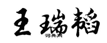 胡问遂王瑞韬行书个性签名怎么写