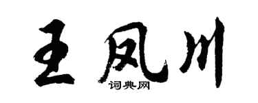 胡问遂王凤川行书个性签名怎么写