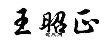 胡问遂王昭正行书个性签名怎么写