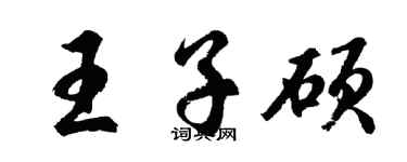 胡问遂王子硕行书个性签名怎么写