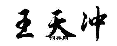 胡问遂王天冲行书个性签名怎么写