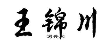 胡问遂王锦川行书个性签名怎么写