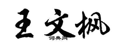 胡问遂王文枫行书个性签名怎么写