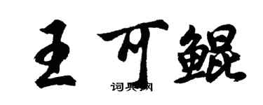 胡问遂王可鲲行书个性签名怎么写