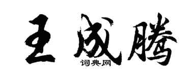 胡问遂王成腾行书个性签名怎么写