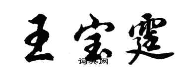 胡问遂王宝霆行书个性签名怎么写
