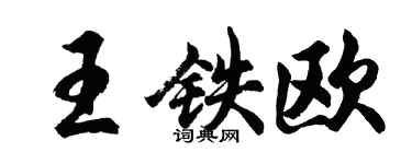 胡问遂王铁欧行书个性签名怎么写