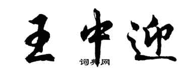胡问遂王中迎行书个性签名怎么写
