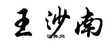 胡问遂王沙南行书个性签名怎么写