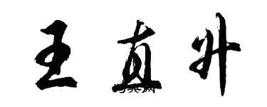 胡问遂王直升行书个性签名怎么写