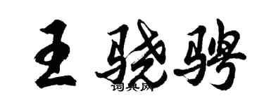 胡问遂王骁骋行书个性签名怎么写