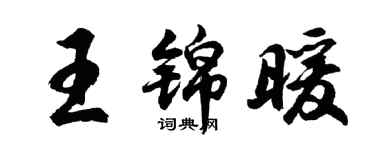 胡问遂王锦暖行书个性签名怎么写
