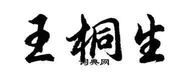 胡问遂王桐生行书个性签名怎么写