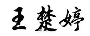 胡问遂王楚婷行书个性签名怎么写