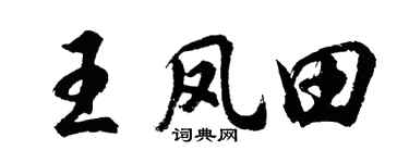 胡问遂王凤田行书个性签名怎么写