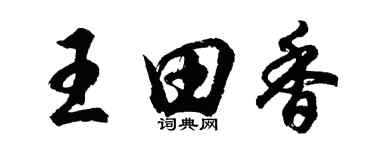 胡问遂王田香行书个性签名怎么写