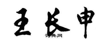 胡问遂王长申行书个性签名怎么写