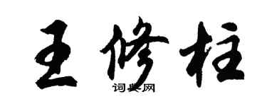 胡问遂王修柱行书个性签名怎么写