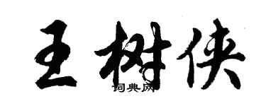 胡问遂王树侠行书个性签名怎么写
