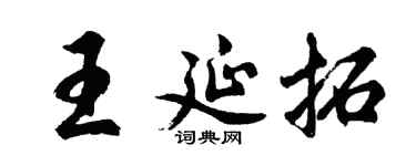 胡问遂王延拓行书个性签名怎么写