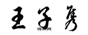 胡问遂王子隽行书个性签名怎么写