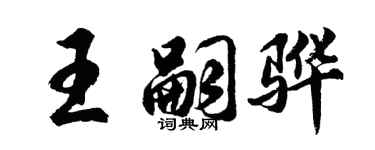 胡问遂王嗣骅行书个性签名怎么写