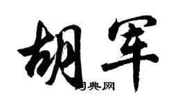 胡问遂胡军行书个性签名怎么写