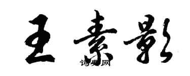 胡问遂王素影行书个性签名怎么写
