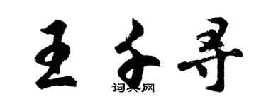 胡问遂王千寻行书个性签名怎么写