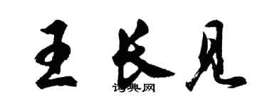 胡问遂王长见行书个性签名怎么写