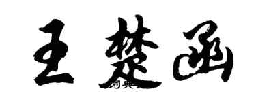 胡问遂王楚函行书个性签名怎么写