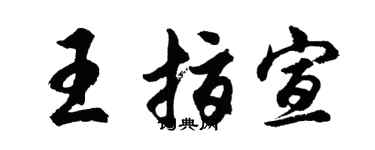 胡问遂王指宣行书个性签名怎么写