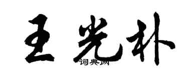 胡问遂王光朴行书个性签名怎么写