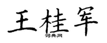 丁谦王桂军楷书个性签名怎么写