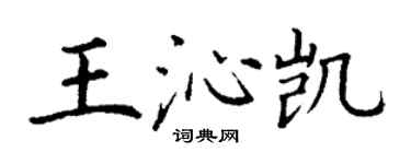 丁谦王沁凯楷书个性签名怎么写