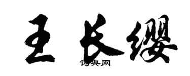 胡问遂王长缨行书个性签名怎么写