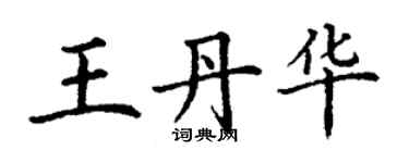丁谦王丹华楷书个性签名怎么写