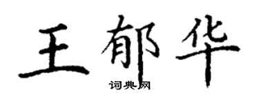 丁谦王郁华楷书个性签名怎么写