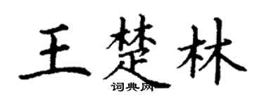 丁谦王楚林楷书个性签名怎么写