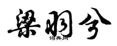 胡问遂梁羽兮行书个性签名怎么写
