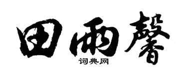 胡问遂田雨馨行书个性签名怎么写