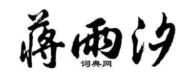 胡问遂蒋雨汐行书个性签名怎么写