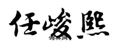 胡问遂任峻熙行书个性签名怎么写