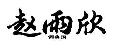 胡问遂赵雨欣行书个性签名怎么写