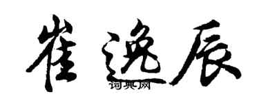 胡问遂崔逸辰行书个性签名怎么写