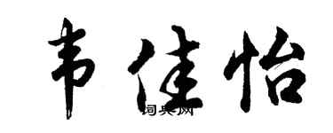 胡问遂韦佳怡行书个性签名怎么写