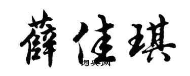 胡问遂薛佳琪行书个性签名怎么写