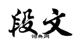 胡问遂段文行书个性签名怎么写