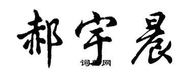 胡问遂郝宇晨行书个性签名怎么写